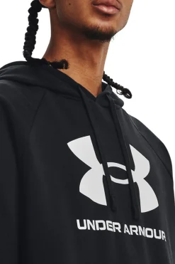 Under Armour Sudadera de algodón de hombre negro Sale