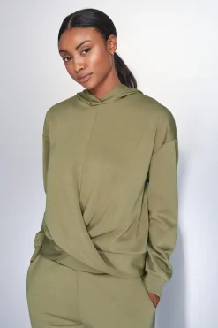 Dash and Stars Sudadera drapeado kaki beige Online