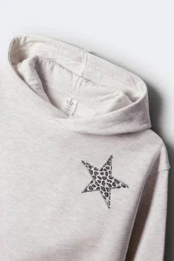Springfield Kids Sudadera estrella niña espalda gris Best