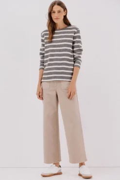 Cortefiel Sudadera estructura rayas Gris Clearance