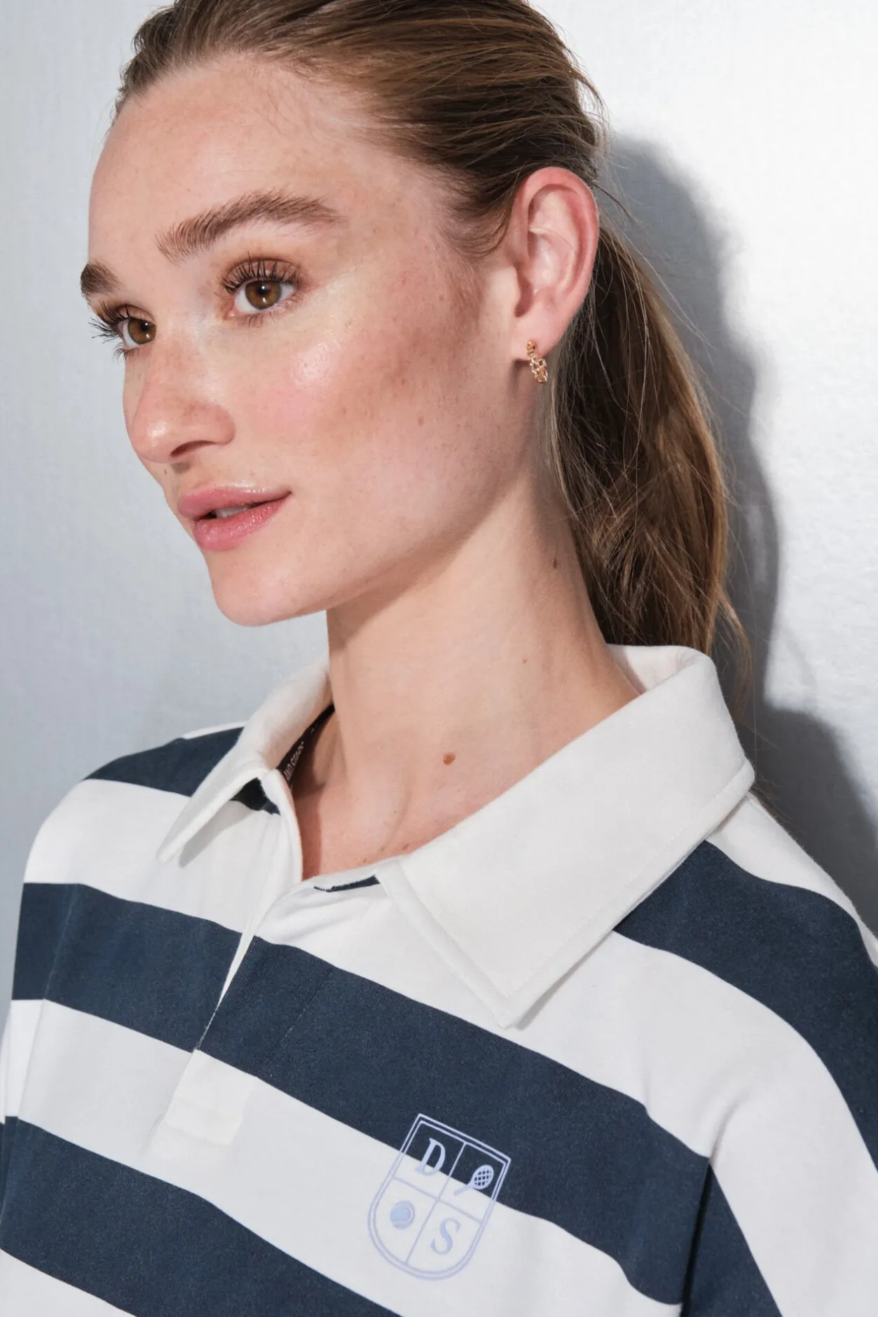 Dash and Stars Sudadera felpa 100% algodón estampado rayas azul Sale