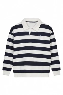 Dash and Stars Sudadera felpa 100% algodón estampado rayas azul Sale