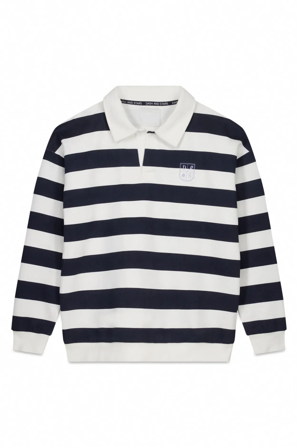 Dash and Stars Sudadera felpa 100% algodón estampado rayas azul Sale