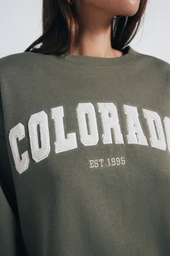 Springfield Sudadera gráfica ciudad kaki Hot