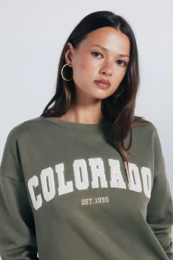 Springfield Sudadera gráfica ciudad kaki Hot