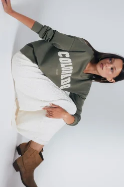 Springfield Sudadera gráfica ciudad kaki Hot