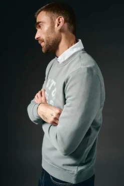 OOTO Sudadera gráfica cuello caja Azul Online