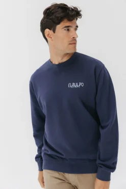 elPulpo Sudadera logo Azul marino New