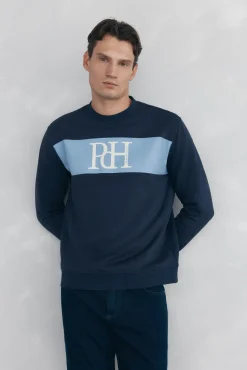 Pedro del Hierro Sudadera logo Azul Discount