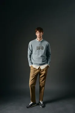 OOTO Sudadera logo bordado Azul