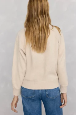 Pedro del Hierro Sudadera logo bordado Crudo Sale