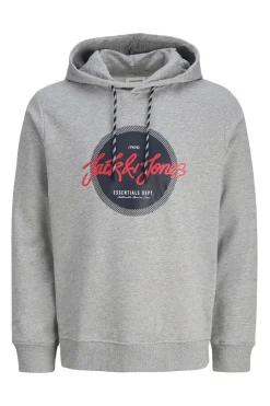 Jack & Jones Sudadera logo con capucha gris Online