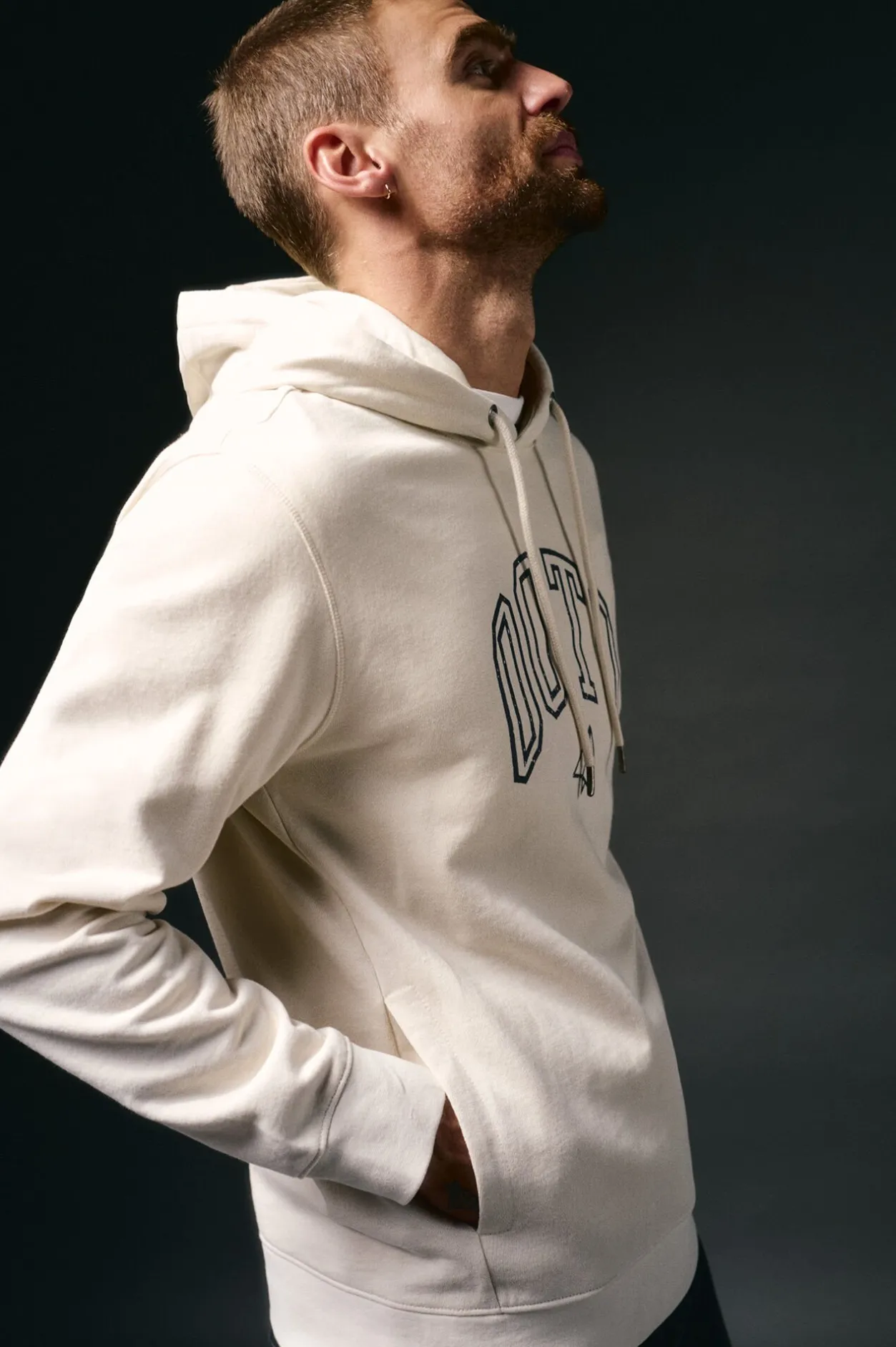 OOTO Sudadera logo con capucha Marfil Online