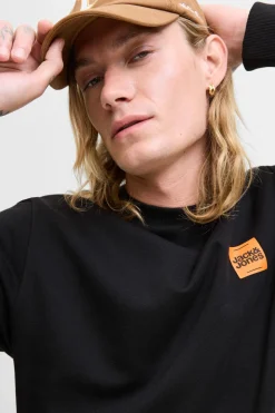 Jack & Jones Sudadera logo contraste negro Hot