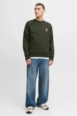 Jack & Jones Sudadera logo contraste verde Clearance