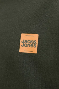 Jack & Jones Sudadera logo contraste verde Clearance