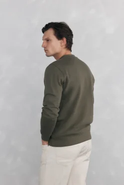 Pedro del Hierro Sudadera logo cuello caja Verde Hot