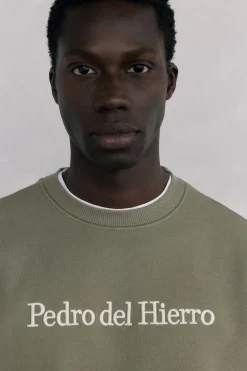 Pedro del Hierro Sudadera logo cuello caja Verde Sale