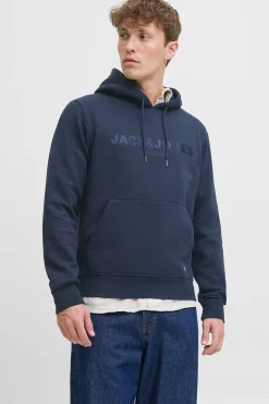 Jack & Jones Sudadera logo frontal Azul marino