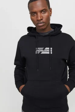 Jack & Jones Sudadera logo frontal negro Clearance