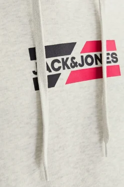 Jack & Jones Sudadera logo frontal blanco Hot