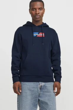Jack & Jones Sudadera logo frontal azul Discount