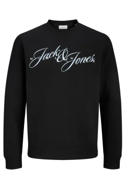 Jack & Jones PLUS Sudadera logo frontal negro Clearance