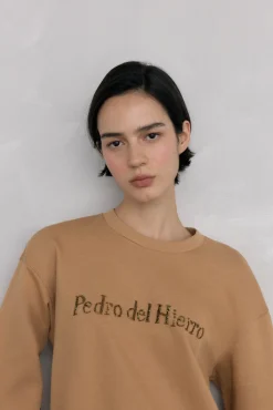 Pedro del Hierro Sudadera logo pedreria Beige New