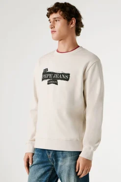 Pepe Jeans Sudadera manga larga marfil Sale