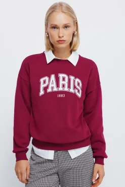 Springfield Sudadera "Paris" burdeos Hot