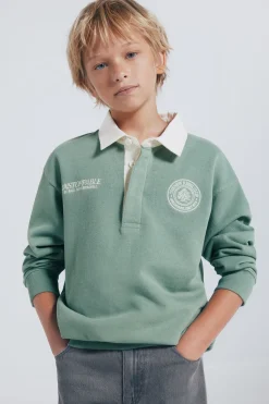 Springfield Kids Sudadera polera niño verde Hot
