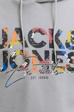 Jack & Jones Sudadera regular fit estampada gris Hot