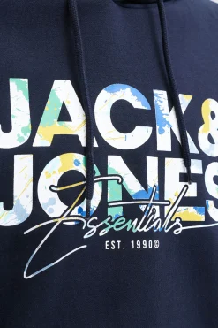 Jack & Jones Sudadera regular fit estampada azul Discount