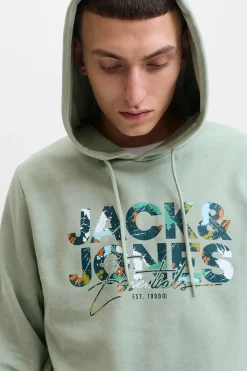 Jack & Jones Sudadera regular fit estampada verde