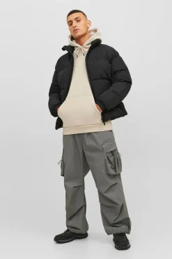 Jack & Jones Sudadera relaxed fit capucha gris Discount