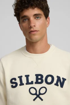 Silbon Sudadera raqueta media Marfil Clearance