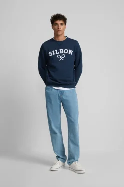 Silbon Sudadera raqueta media Azul marino Online