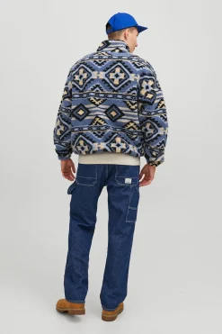 Jack & Jones Sudadera teddy azul Sale