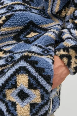 Jack & Jones Sudadera teddy azul Sale