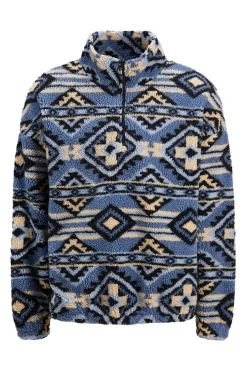 Jack & Jones Sudadera teddy azul Sale