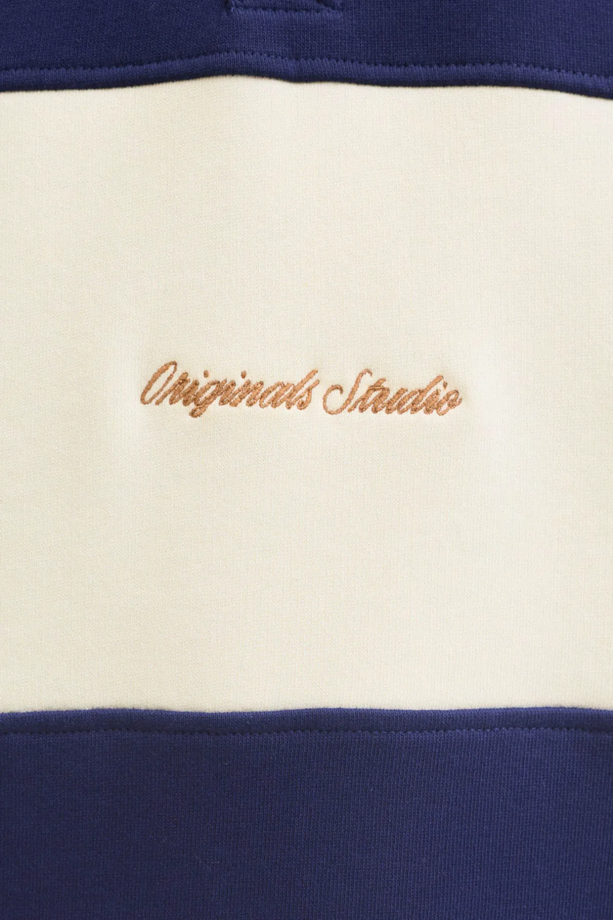 Jack & Jones Sudadera tipo polo franja azul Discount