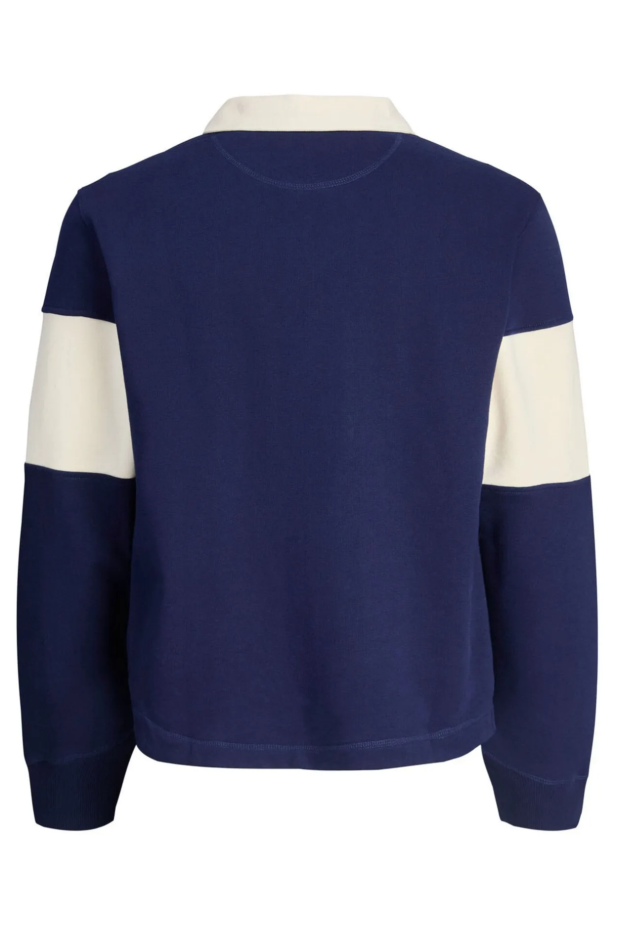 Jack & Jones Sudadera tipo polo franja azul Discount