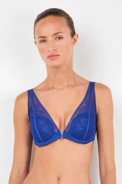 Gisela Sujetador bralette de encaje klein azul Discount