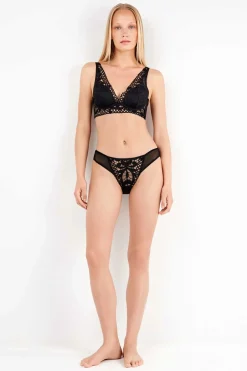 Gisela Sujetador bralette efecto push up guipur negro Best