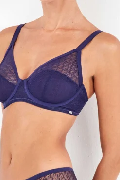 Gisela Sujetador capacidad sin relleno azul