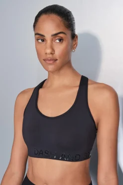 Dash and Stars Sujetador deportivo 4D Stretch mayor cobertura negro New