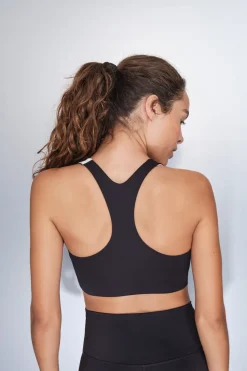 Dash and Stars Sujetador deportivo 4D Stretch blanco y negro Best