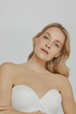 Ivette Bridal Sujetador sin tirantes con push up en blanco marfil New