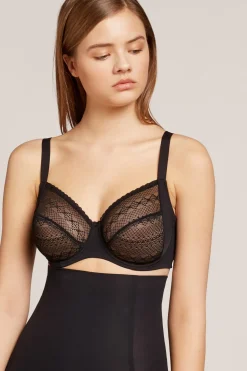 Gisela Sujetador máxima sujeción sin relleno negro Outlet