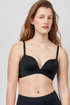 Gisela Sujetador push up escote extremo negro Discount